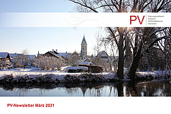 Titelbild PV-Newsletter März 2021 © Stadt Olching, Mühlbach im Winter