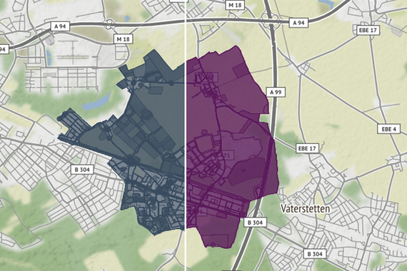 Konvertierungstool HaleStudie wandelt Daten in Standards wie XPlanung um © Planungsverband Äußerer Wirtschaftsraum München (PV)