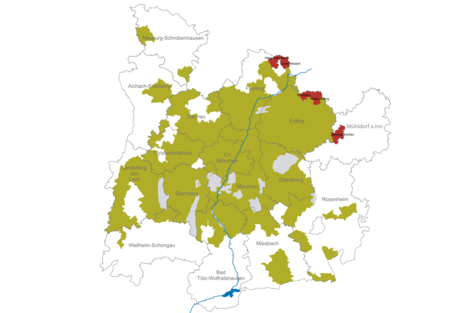 Karte mit Mitgliedern