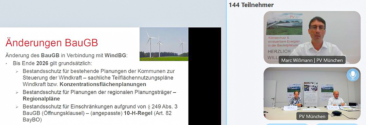 PV-Online-Fachtagung „Klimaschutz & Erneuerbare Energien“ © Planungsverband Äußerer Wirtschaftsraum München (PV)