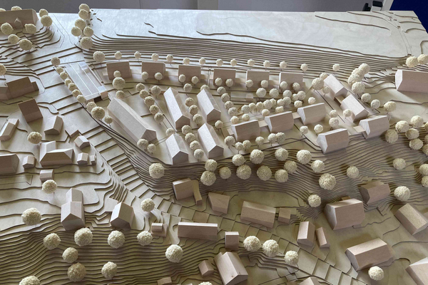 Modell des Wohnquartiers des Gewinnerkonzepts © Architekturbüro Wild und Landschaftsarchitekturbüro Lohde