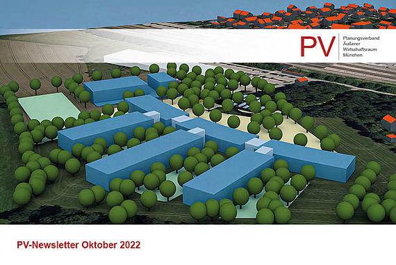 3D-Modell Städtebaulicher Entwurf BSZ Grafing © Planungsverband Äußerer Wirtschaftsraum München (PV)